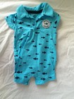 Carter's Aqua Blue Shark Underwater Expedition Outfit JOY NB NEWBORN