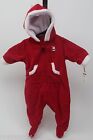 Christmas Carter's Red Baby Santa Suit Pram 1 Piece with Hood Size 3 months NWT