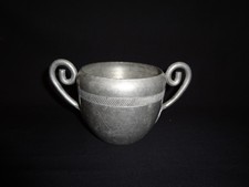 VINTAGE METAL SUGAR BOWL  VERY RARE COLLECTOR FIND  NO DENTS   