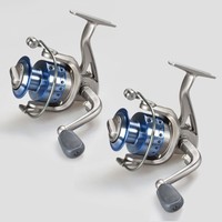 Angelrolle DF 6000 Doppelpack - 2 große Stationärollen - Spinnfischen Naturköder