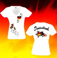 DEUTSCHLAND LADY SHIRT TRIKOT EM 2016 S M L XL XXL DAMEN GERMANY WEISS SCHWARZ