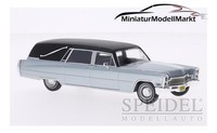 #137 - Whitebox Cadillac Leichenwagen - silber/matt-schwarz - 1966 - 1:43