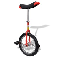 Luxus Einrad 16 Zoll höhenverstellbar Unicycle Fahrrad rot mit Schnellspanner