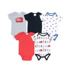 Babygear Boys 5 Pack Grey/Black/White/Red Assorted Printed London Bus Themed Lap