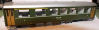 BEMO Personenwagen 1te 2te Kl  Rhätische Bahn AB 1543 Rhb grün  H0m 1:87