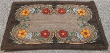 Vintage Floral Hooked Rug, Older Colors.Needs a Bit Of Tlc