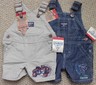 NWT OshKosh Overalls Shorts Surf Dumptruck Blue Khaki 3 9 M Boy's FREE Ship