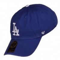 47 Brand Clean Up LA Dodgers blue Strapback curved Cap B-RGW12GWS-HM 17A