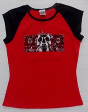 Deftones- New Juniors / Baby Doll Skull T Shirt- Xlarge Free Ship To U.S.