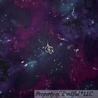 BonEful Fabric FQ Cotton Quilt Purple Blue White Star Sky Magic Harry Potter VTG