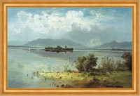 Frauenchiemsee Fritz Halberg-Krauss Fraueninsel Bütten Chiemseemaler A3 299