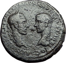 MACRINUS & DIADUMENIAN 217AD Marcianopolis HERMES MERCURY Roman Coin i57905