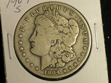 1904-S Vf Morgan Dollar Rare Date-Low Price (0413-10)