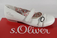 s.Oliver Ballerina Slipper weiss, Lederinnensohle   NEU!!