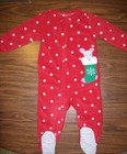 Girls CARTER'S CHRISTMAS HOLIDAY MOUSE Blanket Sleeper / Pajamas Sz 4T NEW NWT 