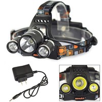 BORUiT Angeln licht 10000 Lm 3xXM-L T6 LED Kopflampe USB Stirnlampe Fackel 18650