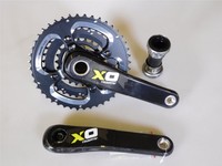 SRAM X0 Carbon Kurbel 175 mm 44/33/22 3x10-fach PressFit schwarz/gold