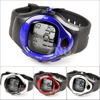 NEU Digital Pulsuhr Pulsmesser uhr Sport Armbanduhr Schwarz Damenuhr Herrenuhr