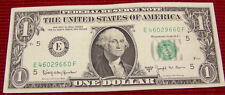 1963 B $1 Joseph W. Barr Federal Reserve Note-Serial # E46029660F Xf-Au