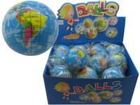 6x Weltkugel Ball Globos Bälle Softball 6 cm Knautschball Erde Stressball NEU