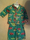 NWT LS FLANNEL INFANT BOYS 2-PC PAJAMAS SET TRUCKS & REINDEER SIZE 12 MONTHS