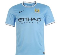 Nike Manchester City Heim Trikot 2014 Blau Größe M oder L Neu mit Etikett