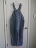 Key men's blue & white stripe jeans carpenter overalls size 46/29