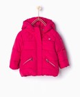 Zara Infant Girl Fuchsia Quilted Jacket with Hood Size 6-9 Months NWT