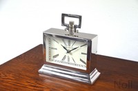 COLMORE UHR TISCHUHR KAMINUHR LANDHAUS ANTIK NOSTALGIE SILBER NICKEL 20 CM 