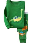 Kids Toddler Baby boys & girls sleepwear long sleeve Green pajama sets Dinosaur 