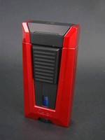 Zigarrenfeuerzeug Colibri Stealth Triple Rot Metallic