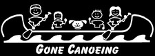 Canoe Family Stick Figure Decal Sticker Custom Made