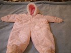 Carter's pink floral print snowsuit infant size 3-6months