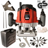 Oberfräse Holz Fräse Fräsmaschine Hand Kanten Fräser 1200W + 12 Fräser im Koffer