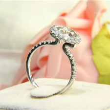 Moissanite engagement rings in sterling silver