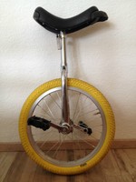 Einrad 18 Zoll, gelber Reifen, hallentauglich