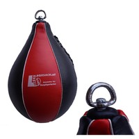 Speedball Boxbirne Leder mit Wirbel rot/schwarz ideal für Boxsack und Training