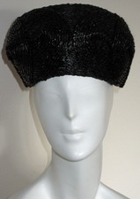 Vintage 60s Gwenn Pennington Exclusive Black Hat Size 22 ½ New with Tags