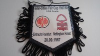 Wimpel Pennant Fanion EINTRACHT Frankfurt - NOTTINGHAM forest 1967/68