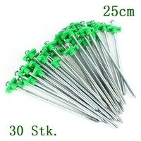 30Stk stabile Stahl Erdnägel Erdnagel 8mm verzinkt Hering Wohnwagen Vorzelt 25cm