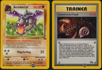 Pokémon Aerodactyl 16/62 Fossil 2. Edition NM + Geheimnis-Fossil