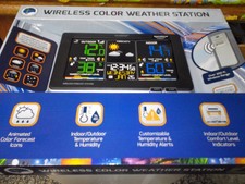 NEW La Crosse C87214 Black Wireless Weather Station Indoor/Outdoor Temp/Humidity