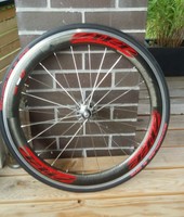 Zipp 404 roter Schriftzug  Laufradsatz Vr & Hr Triathlon Aero Laufrad 