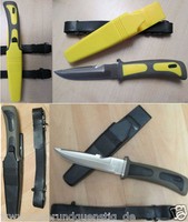 Mil Messer Tauchermesser Frogman mit Beinholster Kunststoffscheide Farbauswahl