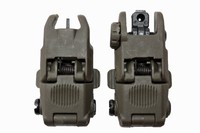 Klappbare Visiere olive 22mm Weaver Picantiny Foldable Sights PaintNoMore 13201