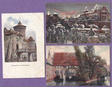 GERMANY :  NŰRNBERG / NUREMBERG : 3  VINTAGE POSTCARDS