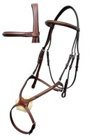Ikonic Saddlery Mexikanische Trense Messing 6005 hellbraun