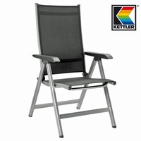 Kettler Basic Plus Klappsessel in silber Multipositionssessel Gartenstuhl