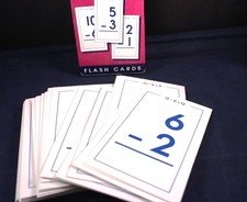 Educational Box of 55 Subtraction Flash Cards 0-12