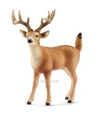 Schleich 14709 White-tailed Buck Deer Toy Wild Animal Figurine - Nip